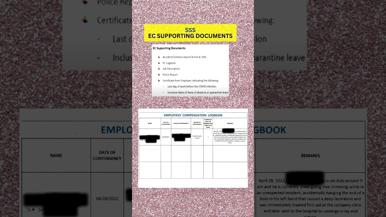 EC Sickness supporting documents thru SSS | Employees' Compensation (EC) Program