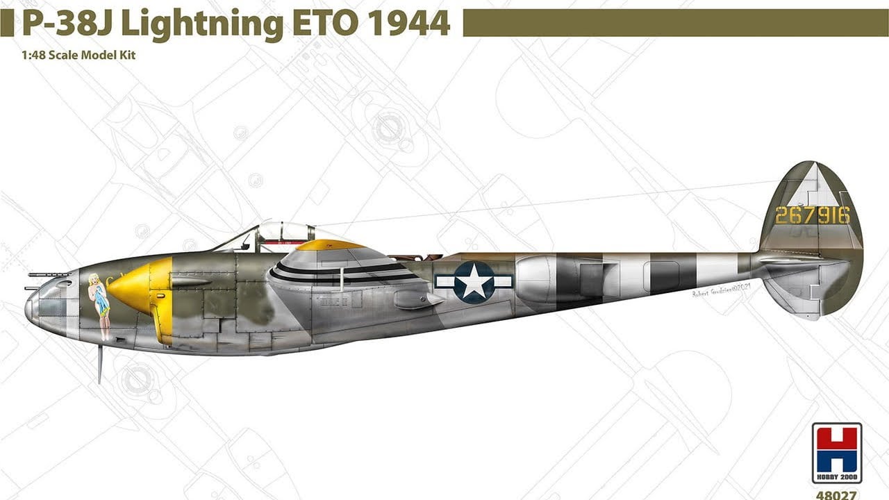 Hobby 2000 1/48 P-38J lightning inbox Review