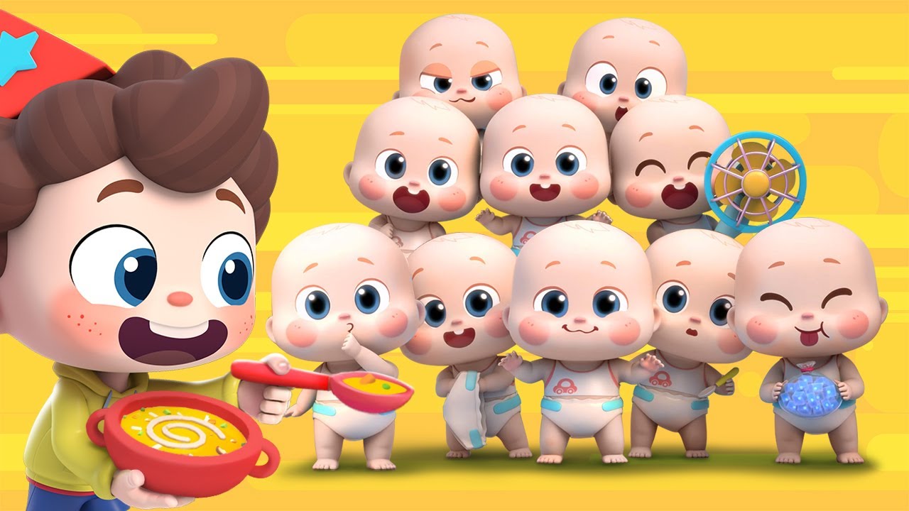 نيو يعتني بعشرة صغيرات مريضات | اغاني اطفال | بيبي باص | BabyBus Arabic