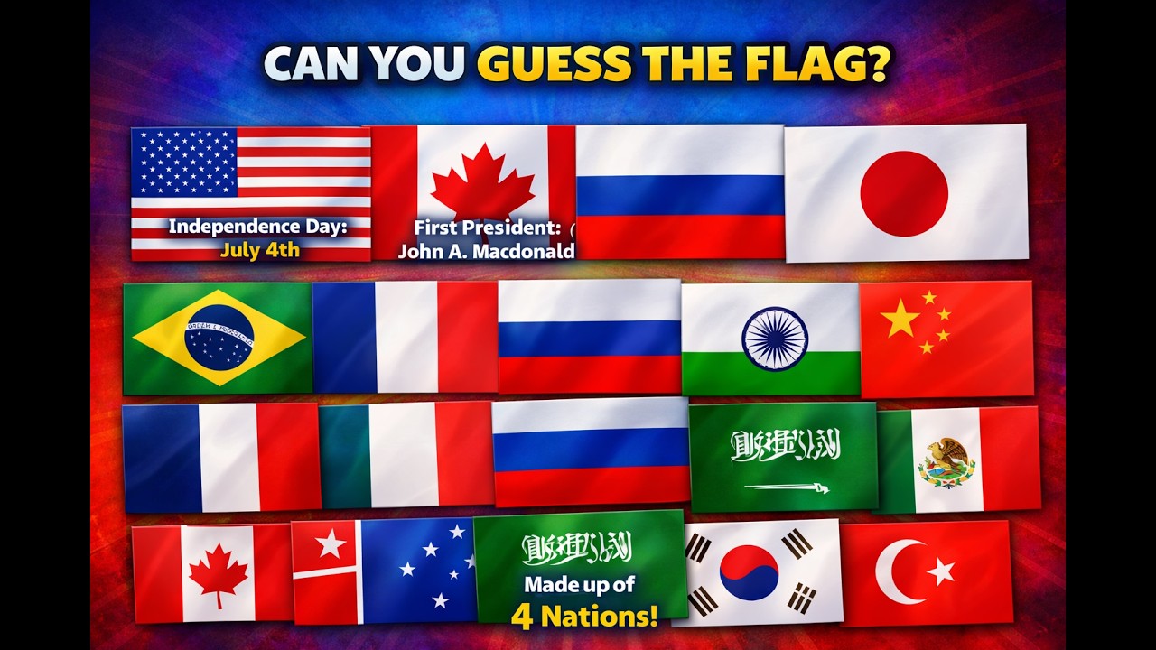 Can You Guess the Flag? 50 Countries Flag Challenge FlagChallenge #GuessTheCountry #USAudience