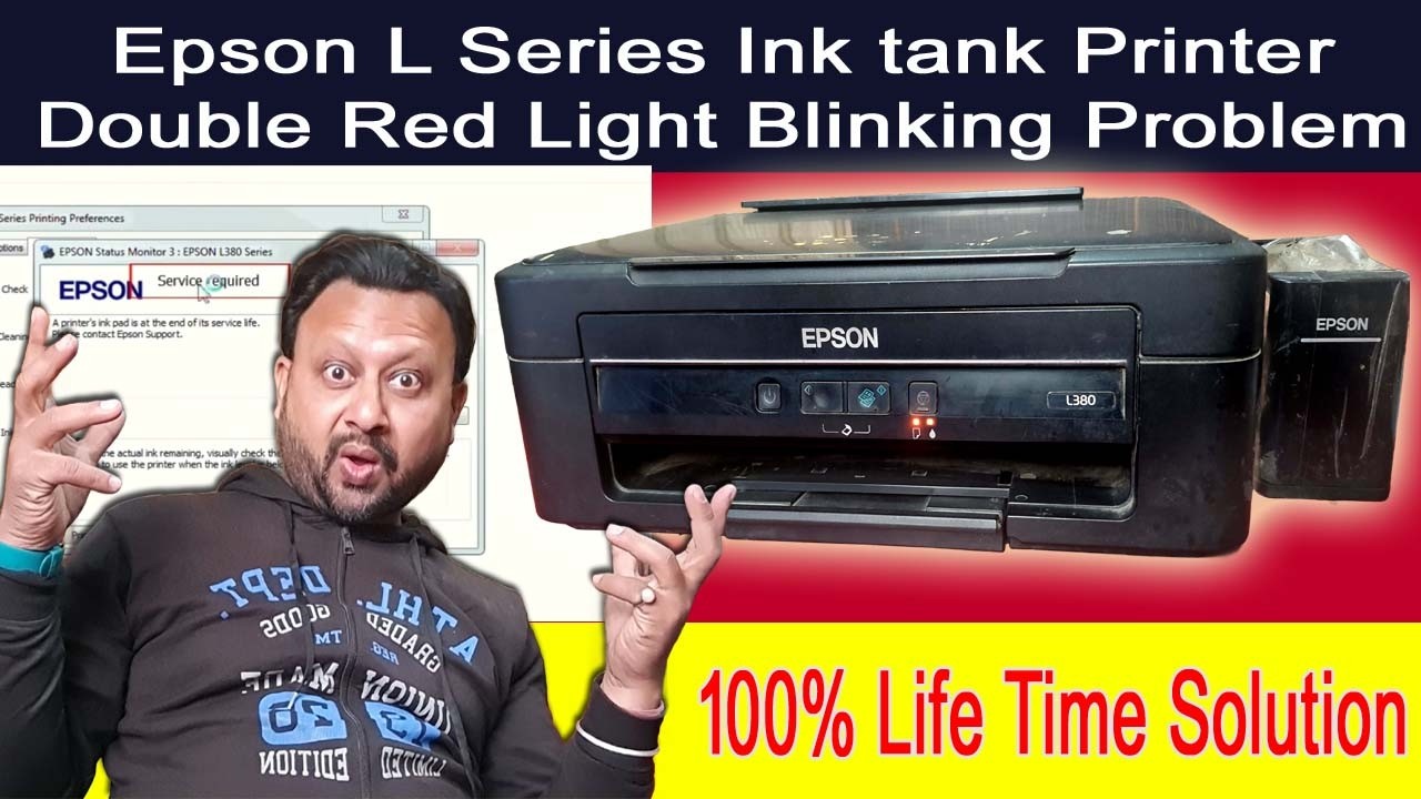 Epson Printer Red Light Blinking Problem || 100% Lifetime Solution | Epson Ink tank Printer @inkchip