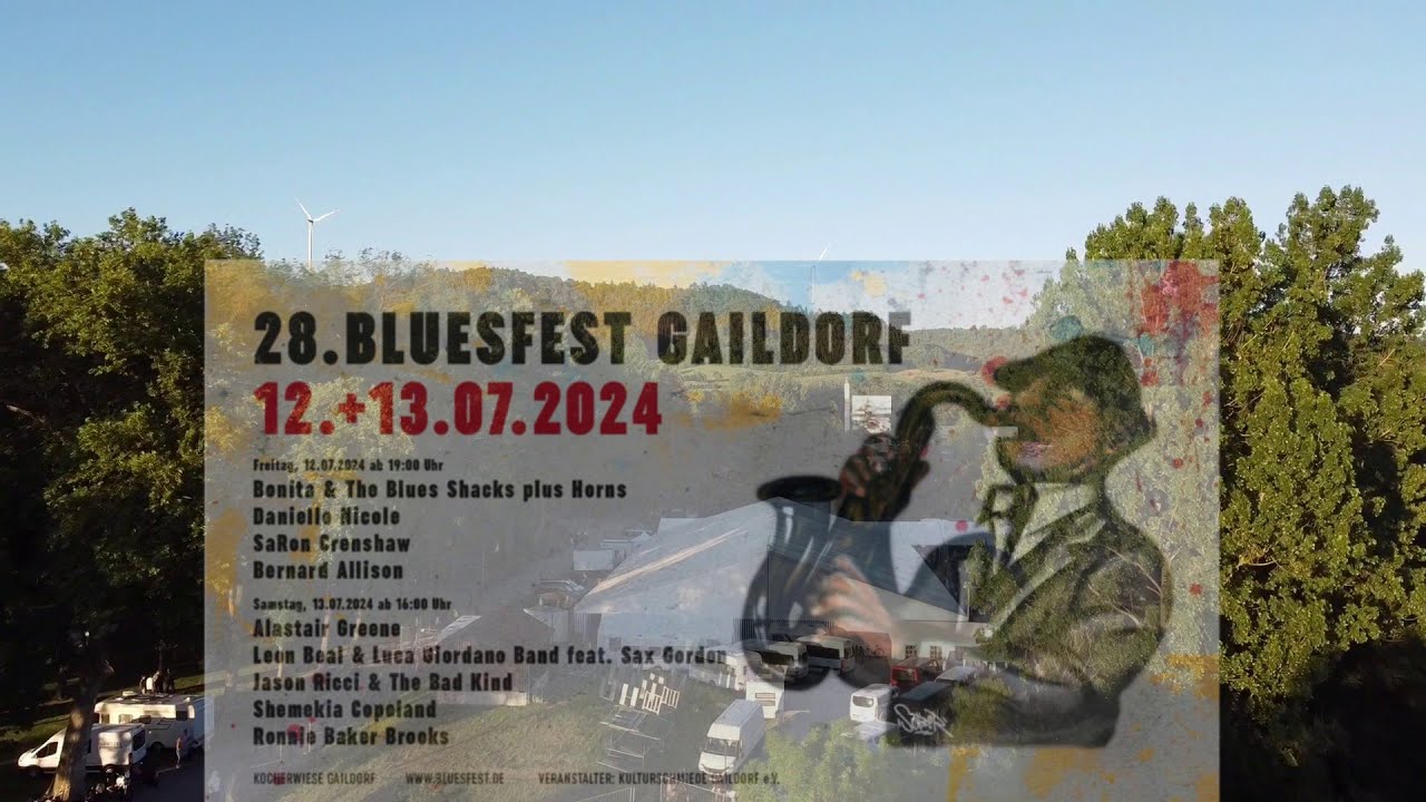 28. Bluesfest Gaildorf 12. - 13. Juli 2024 - Vorschauvideo mit allen Bands - Kulturschmiede Gaildorf