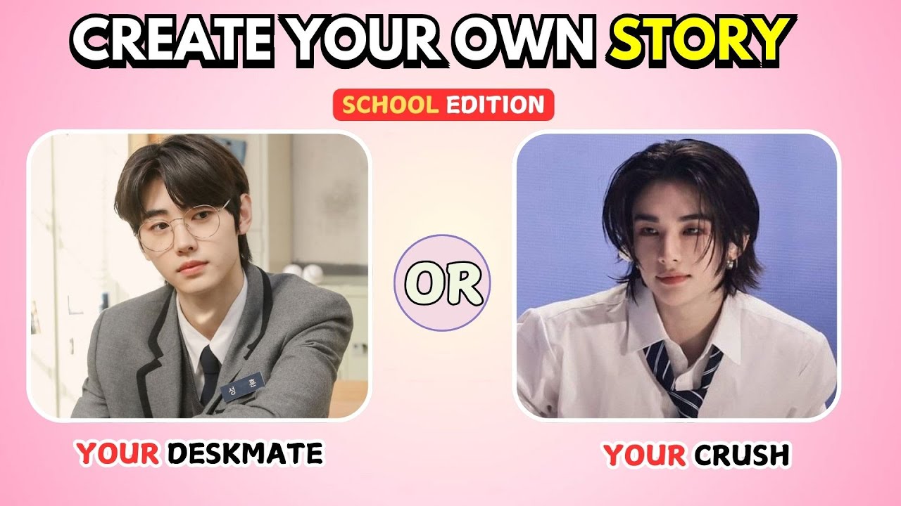 Create Your Own Story 🏫 | School Life K-Drama Quiz (PART 1) | Fun KPOP games | @quizgalaxtopia
