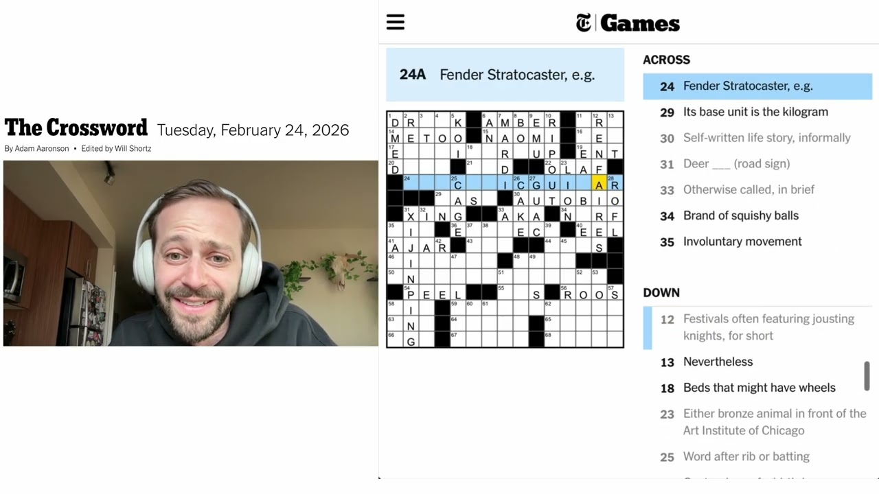 Кроссворд New York Times, вторник, 24 февраля 2026 г.