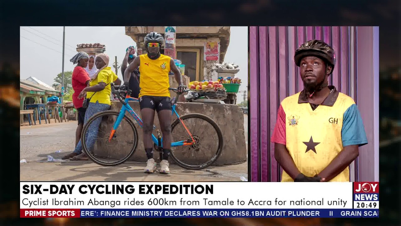 Cyclist Ibrahim Abanga rides 600km from Tamale to Accra for national unity | Sports Prime (10-3-26)