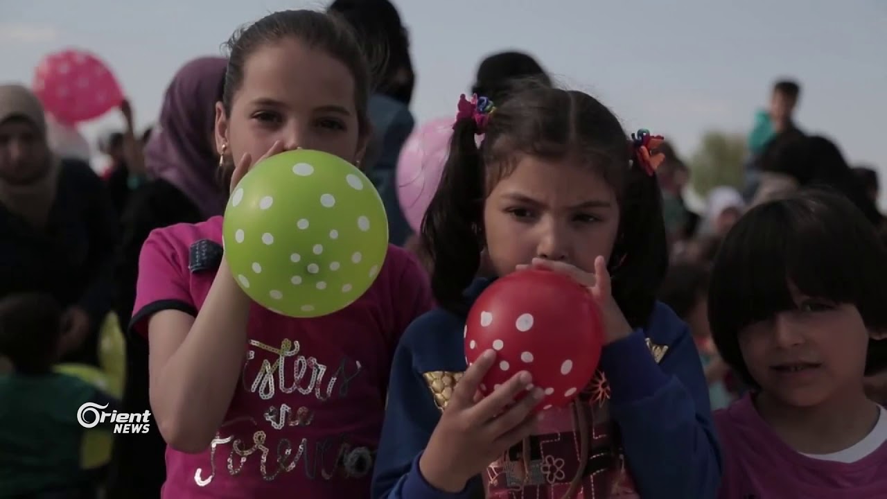 إحتفال لمهجري الغوطة الشرقة في مخيم البل بريف حلب