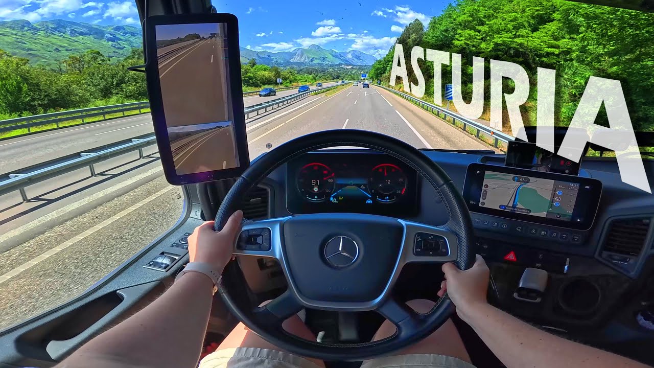 POV Girl Truck Driving 👧 /// A-8 Asturias, Mountain Challenge 🚚🛣️