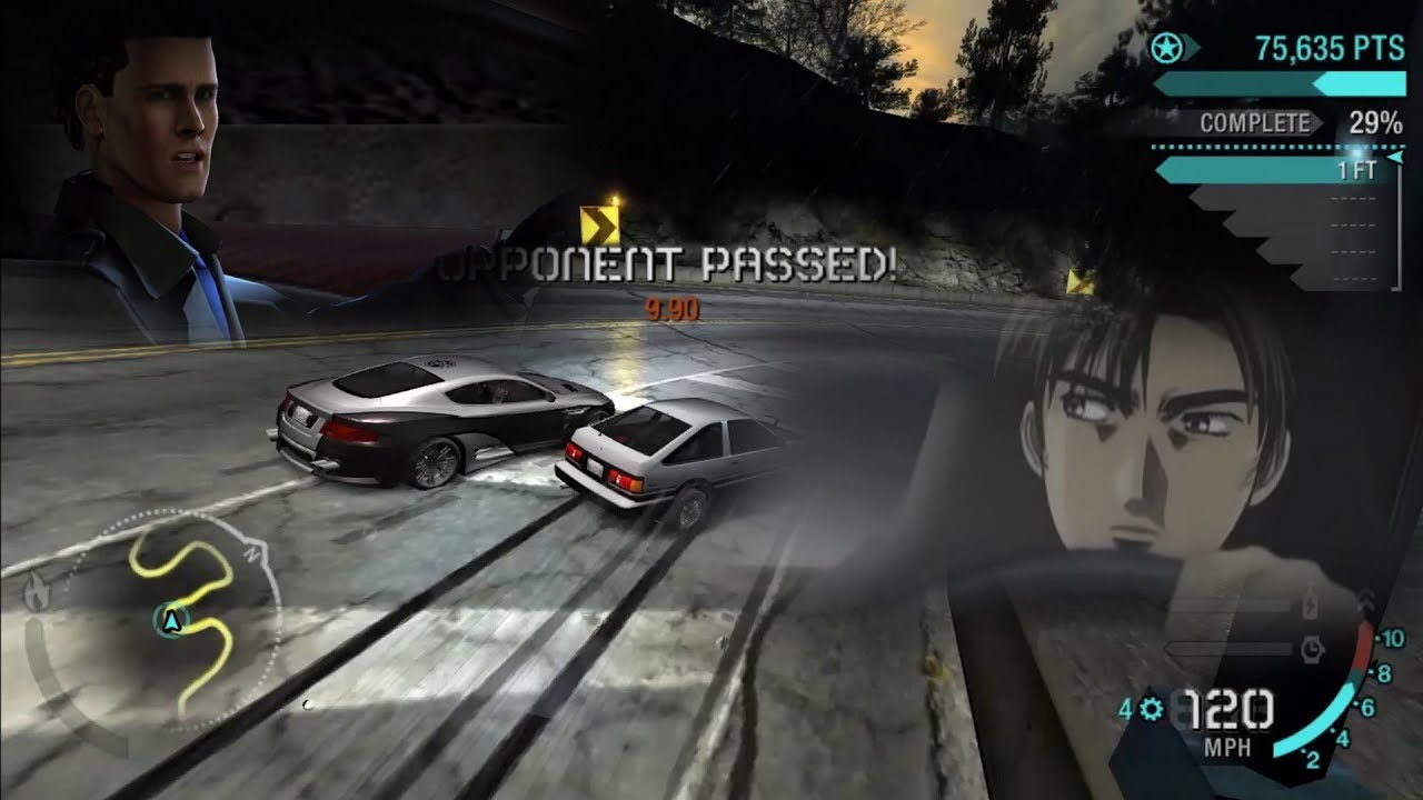 Initial D Carbon | Takumi vs Wolf (Japanese Tofu vs British Bacon)