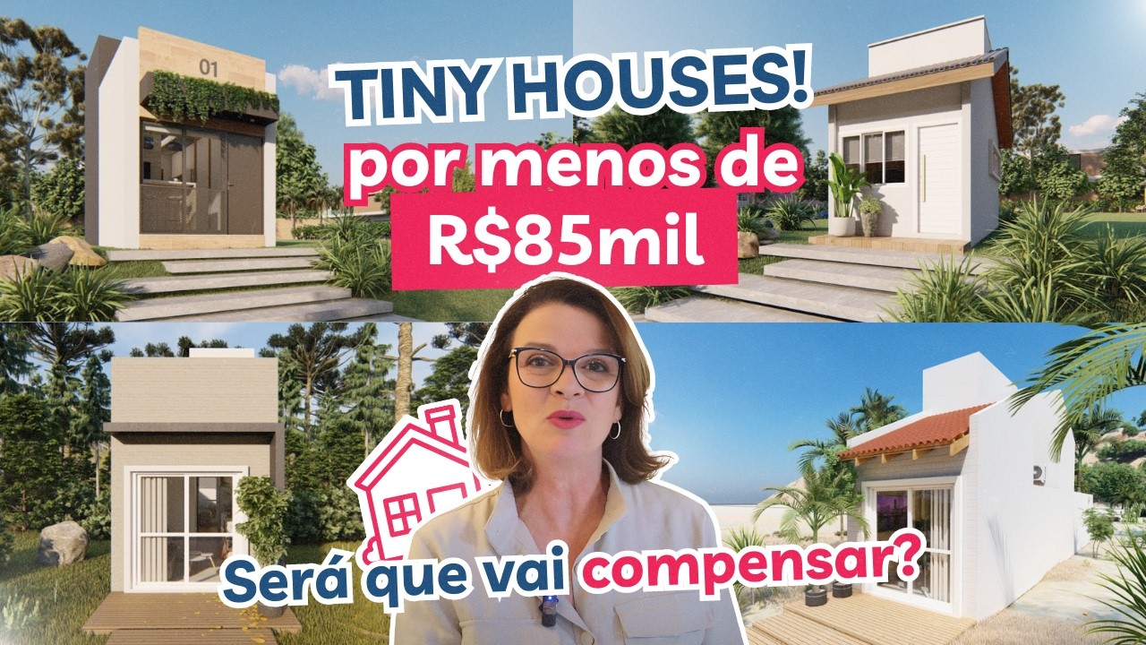 4 modelos de tiny house por menos de 85 mil para construir cada | Tour virtual | 18m² a 33m²
