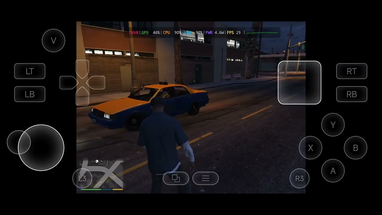 GTA V RODANDO NO POCO F3, GAME HUB, LOW Graphics.