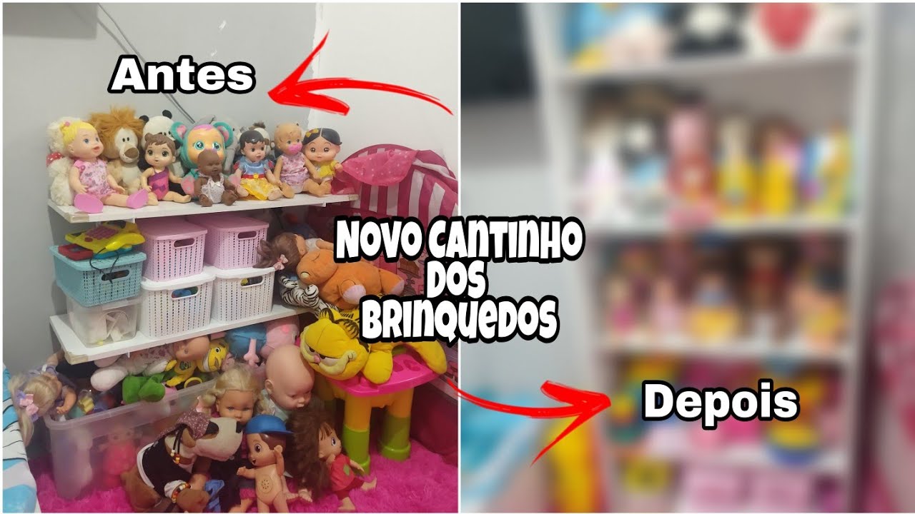 Nova Organização dos Brinquedos | Novo Cantinho | Estante de Brinquedos Quarto Compartilhado
