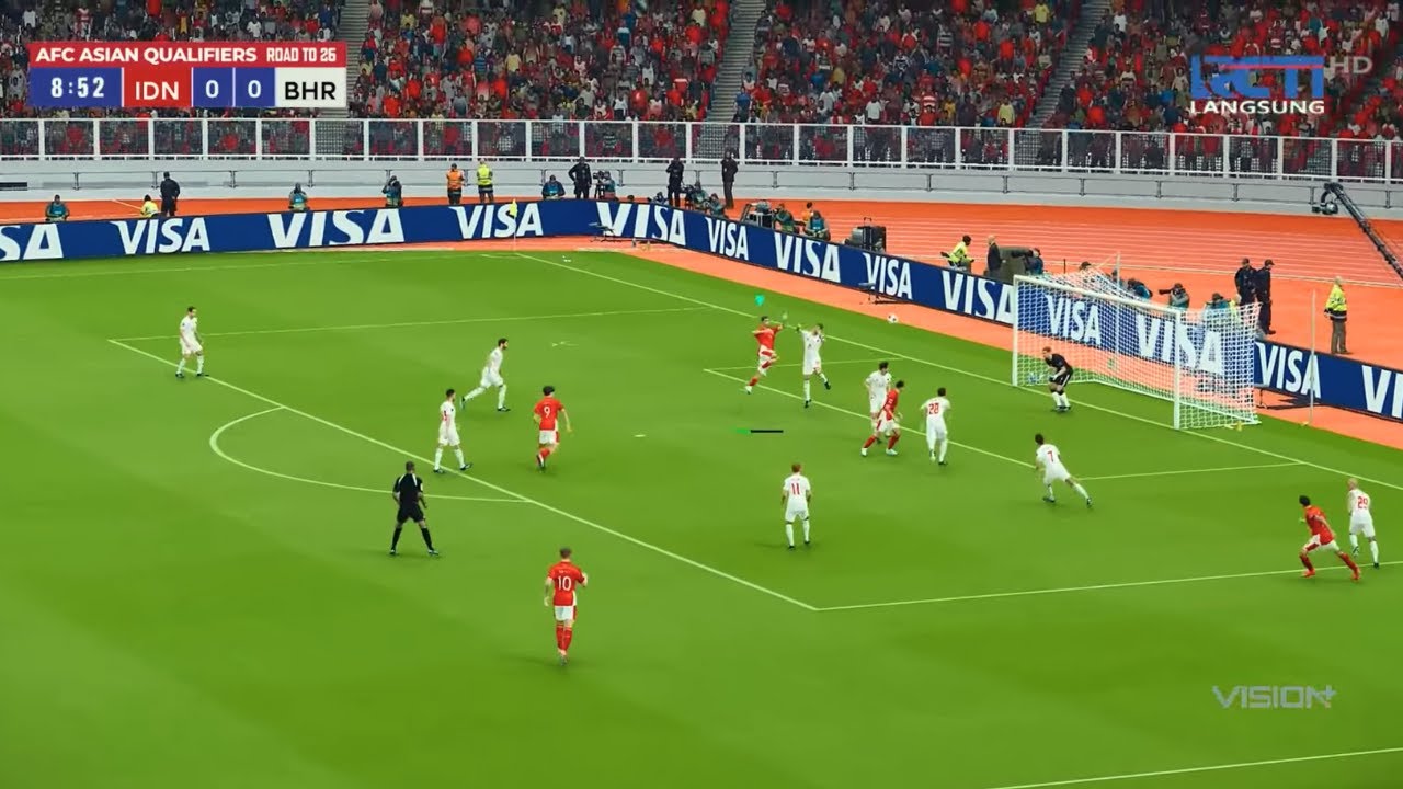 Ultra Realistic Gameplay Football Life 2024/PES 2021 Mod - Indonesia vs Bahrain | Road to 2026