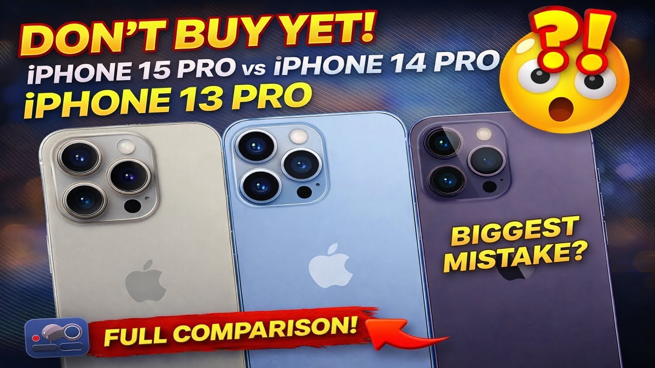 iPhone 15 Pro vs iPhone 14 Pro vs iPhone 13 Pro 🔥– Camera, Speed, Battery & More!