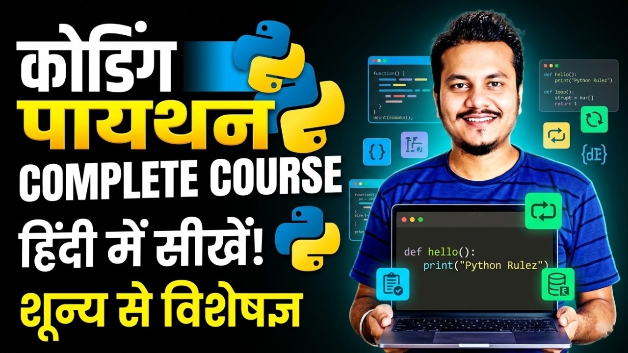 🔴 LIVE: Python Tutorial for Beginners in Hindi | Zero to Hero in One Video
