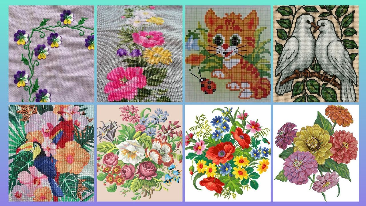 #1 Most Beautiful and Unique New Cross Stitch Patterns For Everything #CrossStitchDesign#Trend