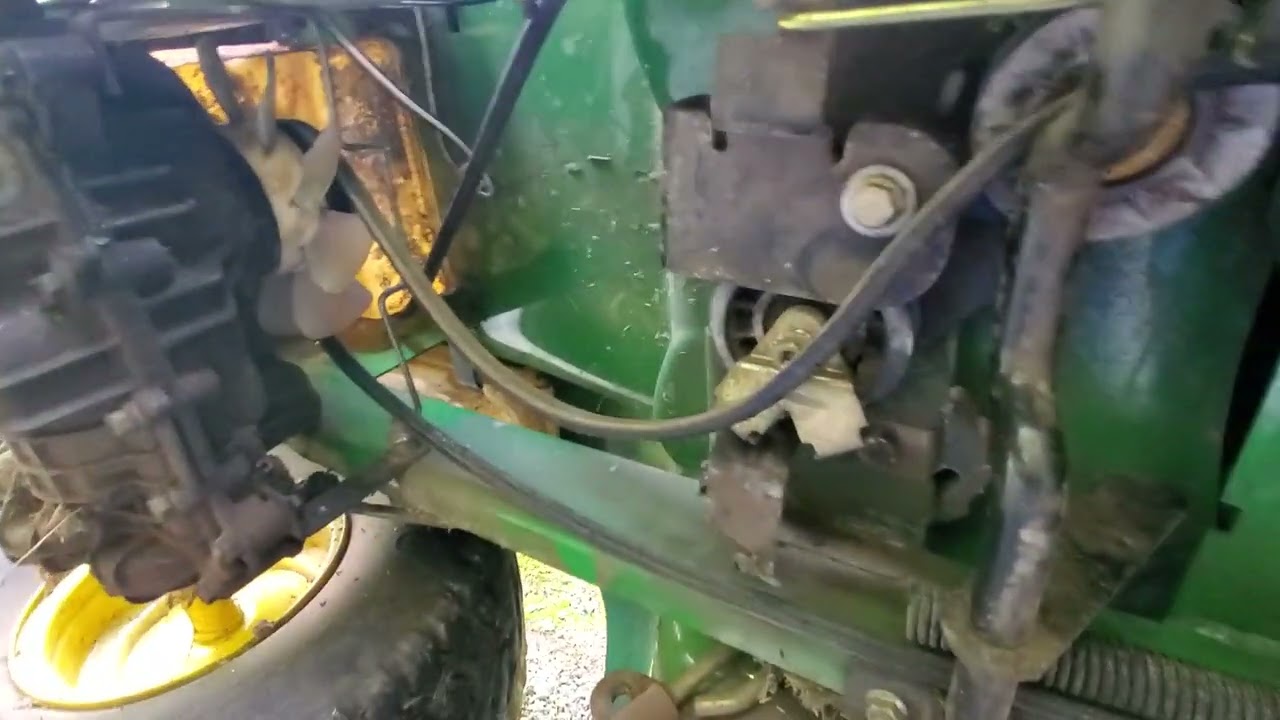 John Deere lt155 drive belt change.