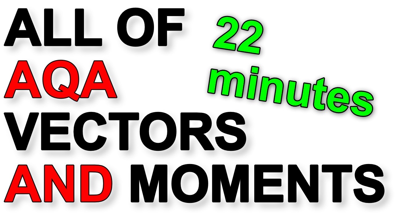 ALL of AQA Vectors and Moments in 22 minutes | A level Physics Revision