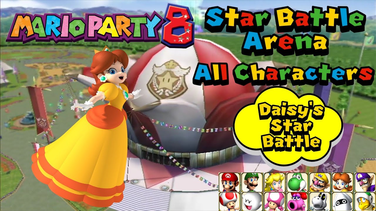 Mario Party 8 - Star Battle Arena - All Characters Playthrough - Part 12 Daisy's Star Battle (P)