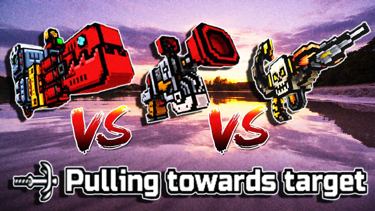 Pixel Gun 3D - Pulling Towards Target Weapons Test / Which one is better?