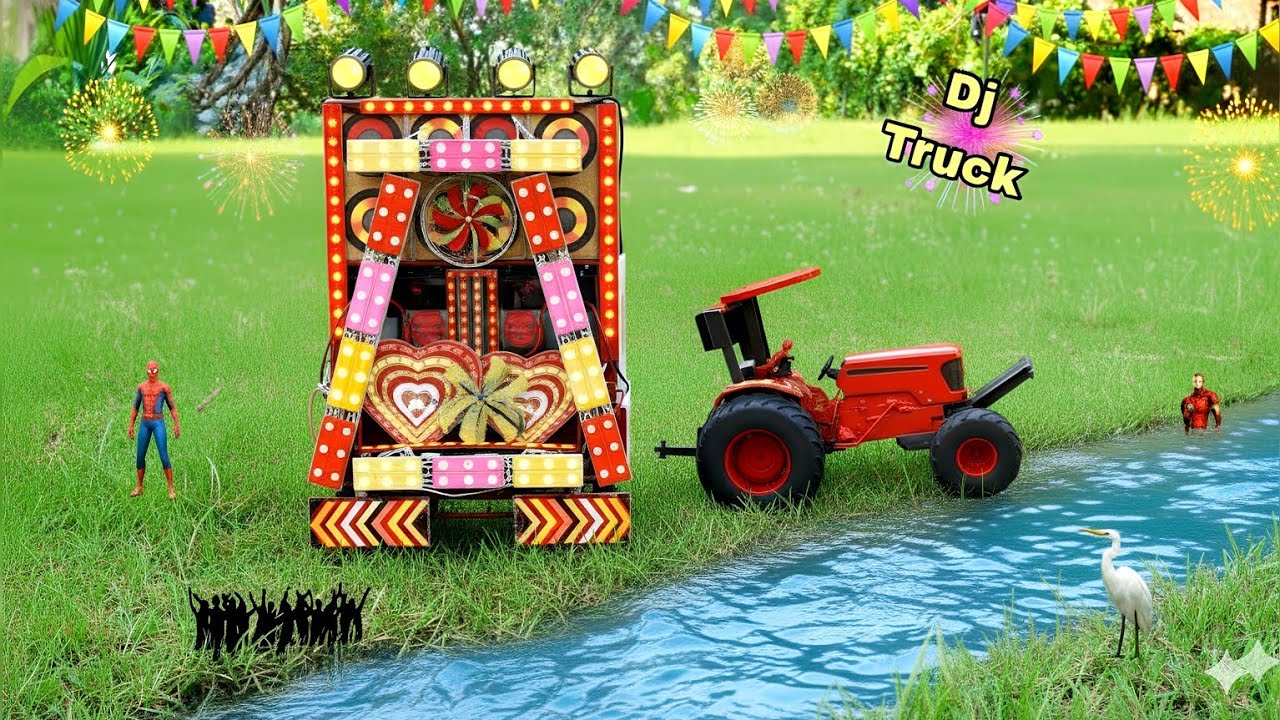 Diy Mini Wedding Dj Navratri Durga RoadLights Murti Visarjan |Mini Dj TruckDecoration Light