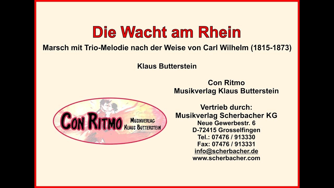 Die Wacht am Rhein | Musikverlag Scherbacher
