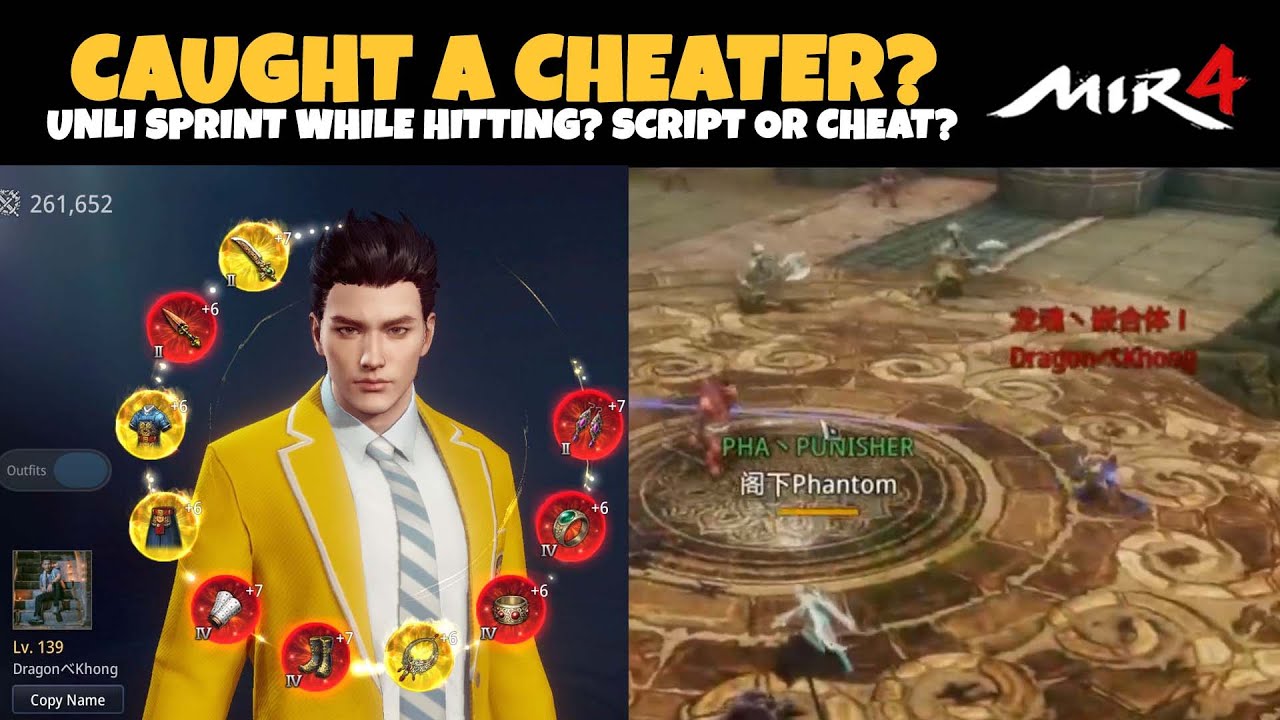 CAUGHT A CHEATER? UNLI SPRINT WHILE HITTING? - MIR4