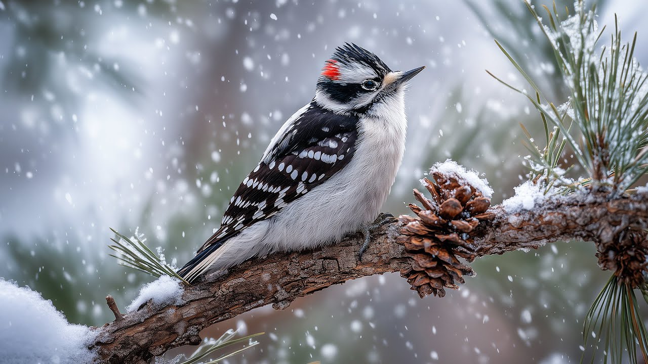 ❄️ Winter Snow Birds & Gentle Piano Music for Stress Relief, Healing Sleep and Peace 🎹