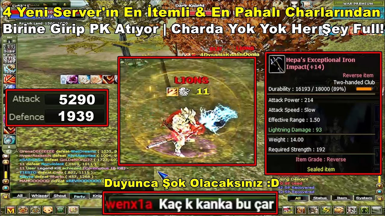 DostWeDusmaN - Yeni Serverın En İtemli | En Pahalı Charlarından Birine Girip PK Atıyor Knight Online