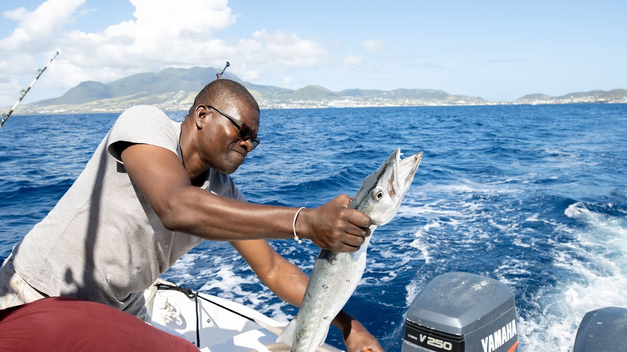 Fishing Saint Kitt's Blue Waters and Eating the Local Food!
