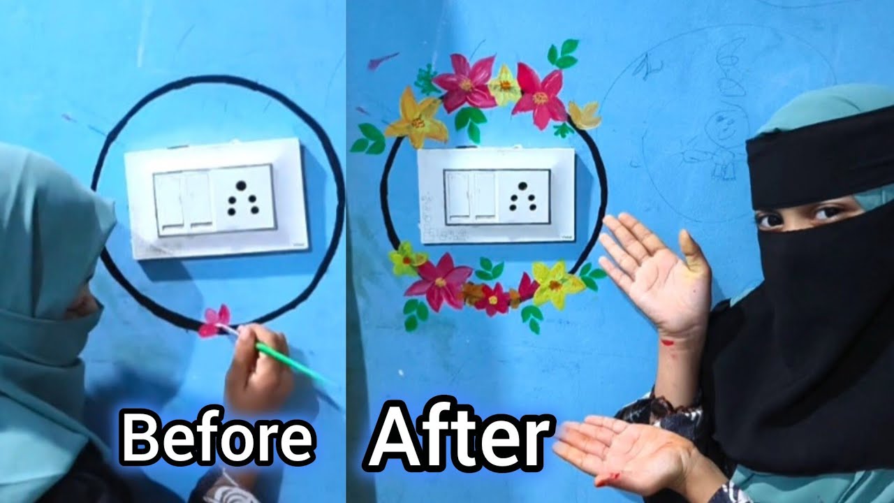 Maine Ki Ek Qoobsurath Painting | Wall Painting#painting#wallpainting#vlog 