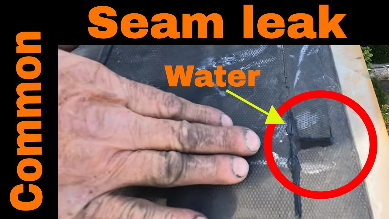 EPDM Rubber Flat Roof Seam Leak repair in 3 minutes Results are amazing Must See