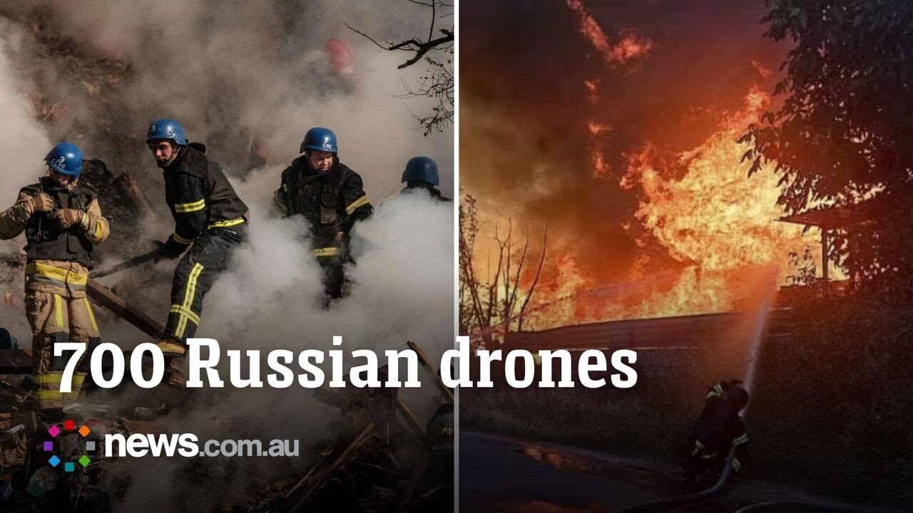 Russia attacks Ukraine with record 700 drones after Trump weapons pledge