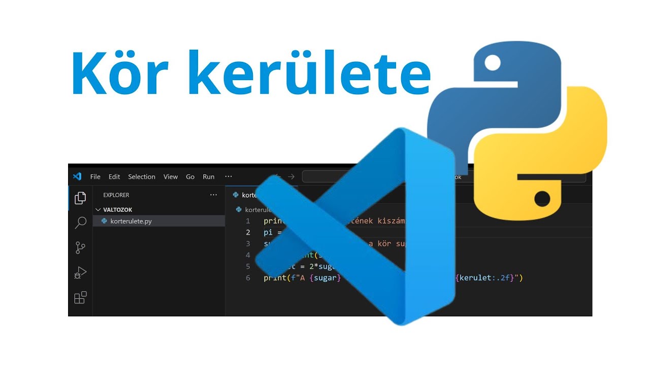 A kör kerületének kiszámítására tanítom a számítógépet Python nyelven