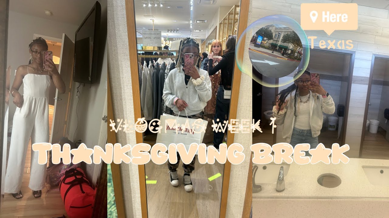  VLOGMAS Week 1 🎄  ✯ Roadtrip, Thanksgiving, Black Friday Shopping || Vaeh’s Diary 