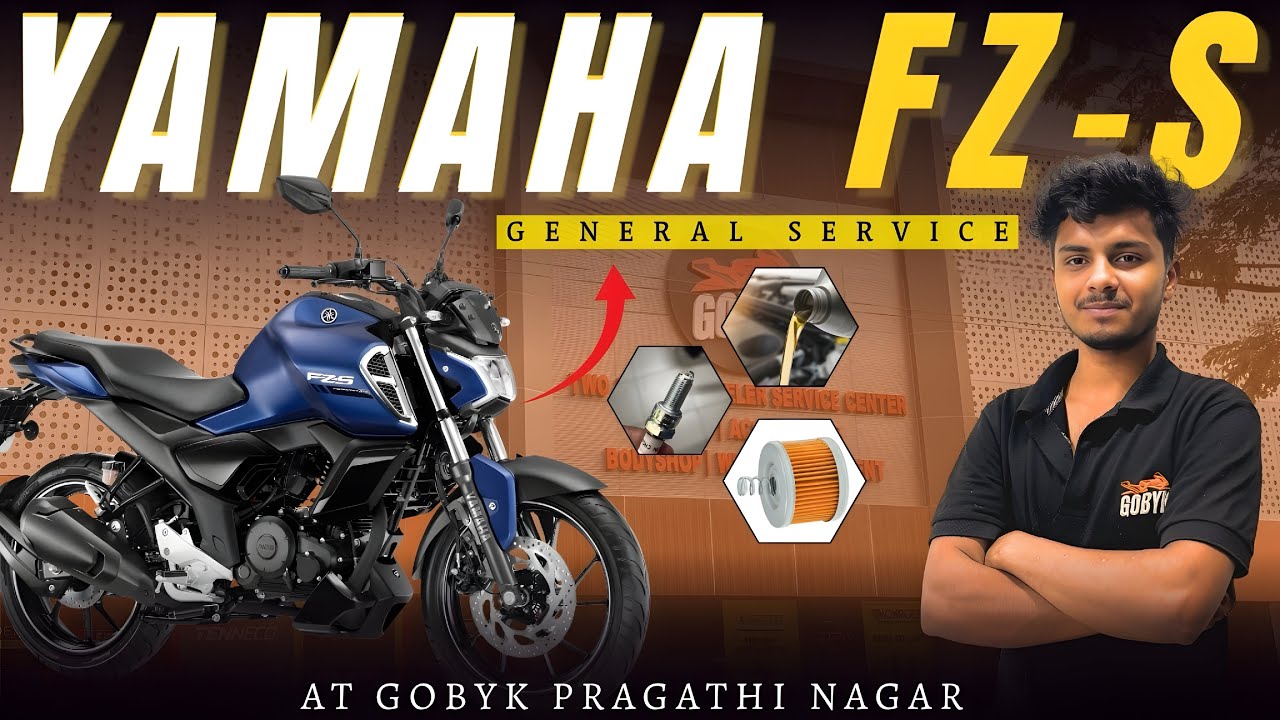 YAMAHA FZ-S 🔥 Full Shocking 🤯 General Service 👨&zwj;🔧 At GOBYK PRAGATHINAGR 