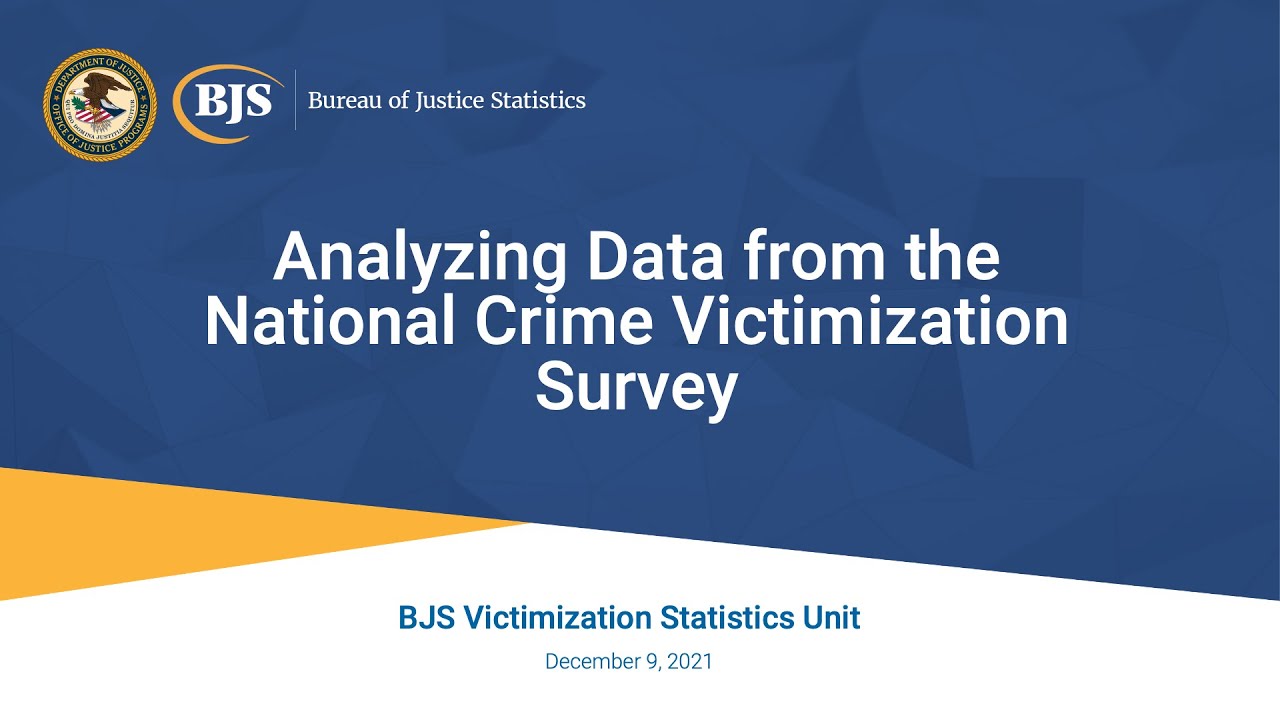 Analyzing Data from the National Crime Victimization Survey