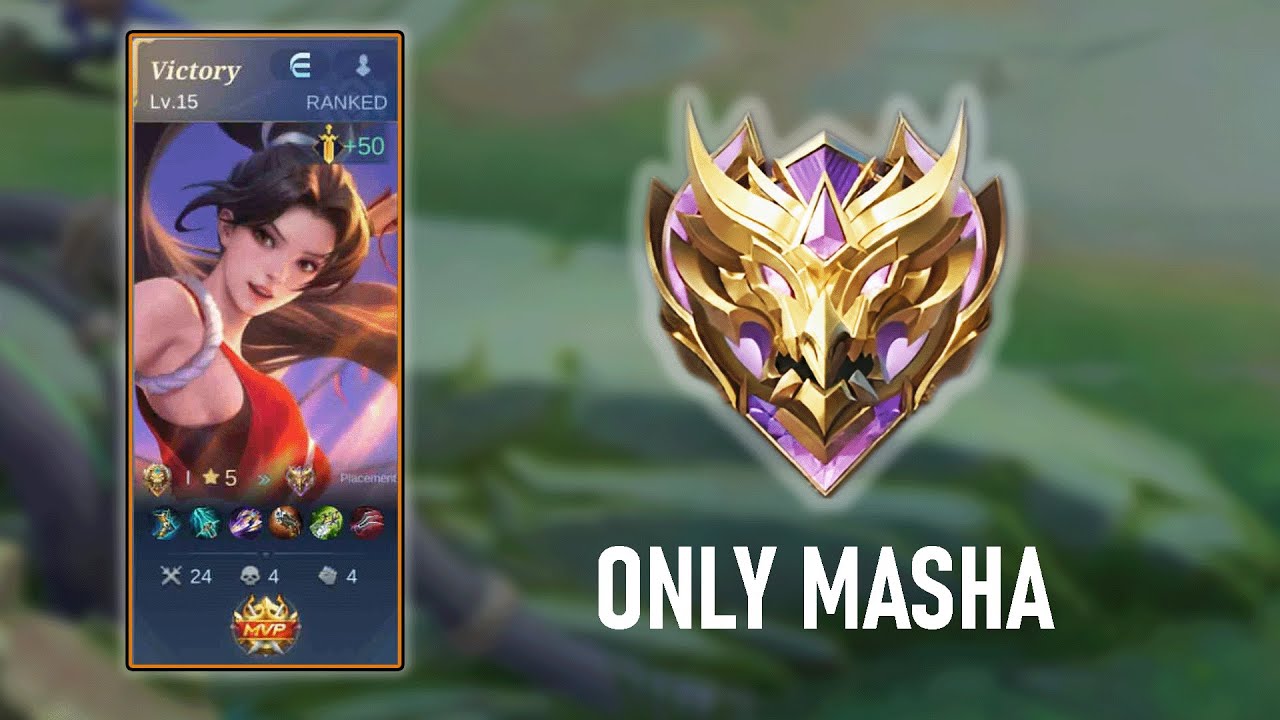SOLO MASHA TO MYTHIC IS EASY WITH ONE HIT BUILD!