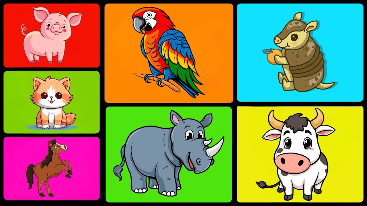 🐯🐷🦜🦓 ¡Animales de Todos los Tipos PARTE 8! Conoce, Juega y Aprende con los Más Divertidos 🐰🐘🐶