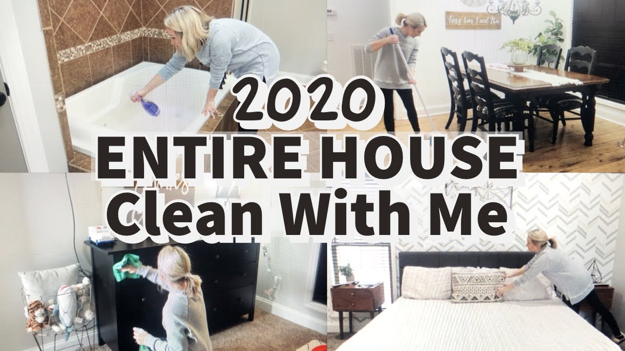 NEW! 2020 ENTIRE HOUSE CLEAN WITH ME // WHOLE HOUSE CLEANING MOTIVATION // SAHM CLEANING