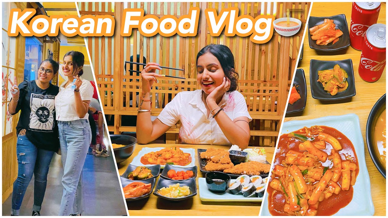 TRYING KOREAN FOOD IN INDIA| Gangnam Restaurant | Majnu Ka Tilla | Korean Food Vlog
