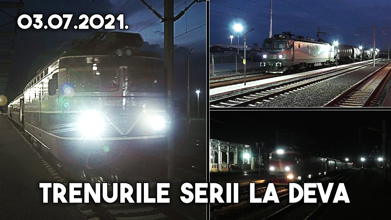 [4K] Trenuri de seară prin gara Deva [03.07.2021]