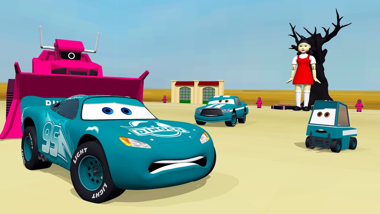 Cars Lightning McQueen Vs Lego Squid Game Red Light Green Light