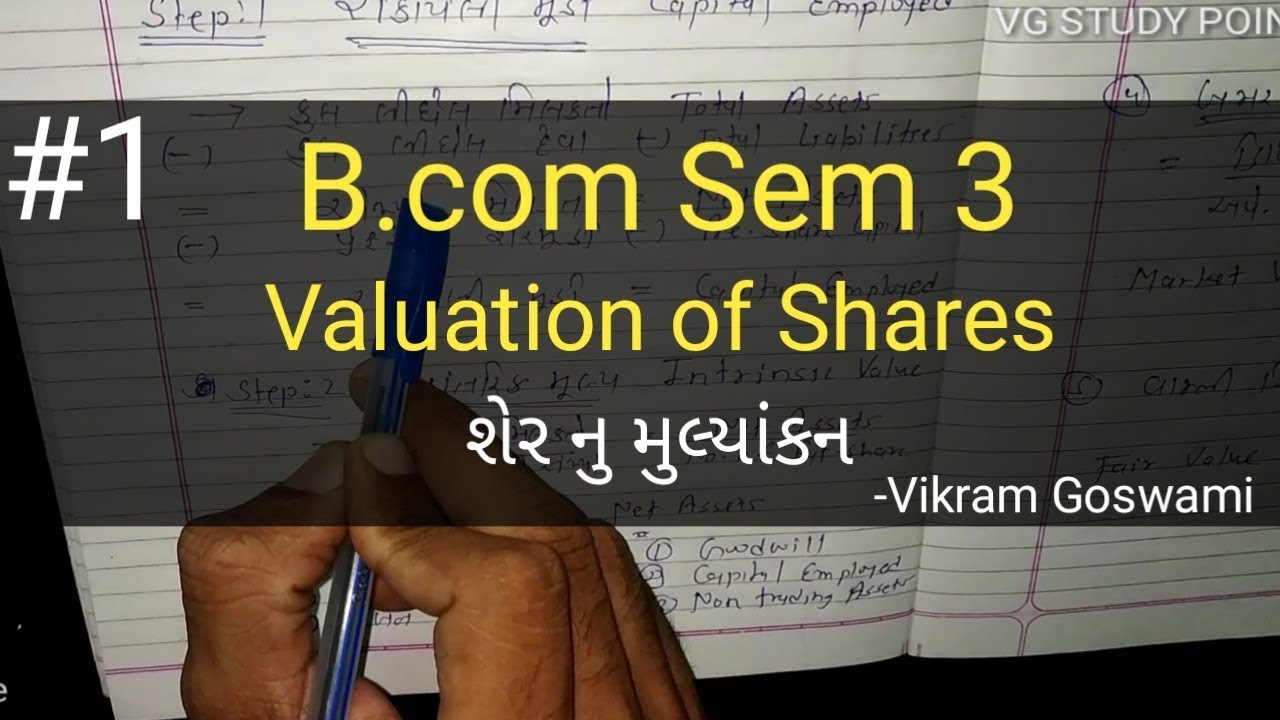 #1 Valuation  of Shares | Corporate ac | B.com Sem 3 | Ch-2 | Gujarat University