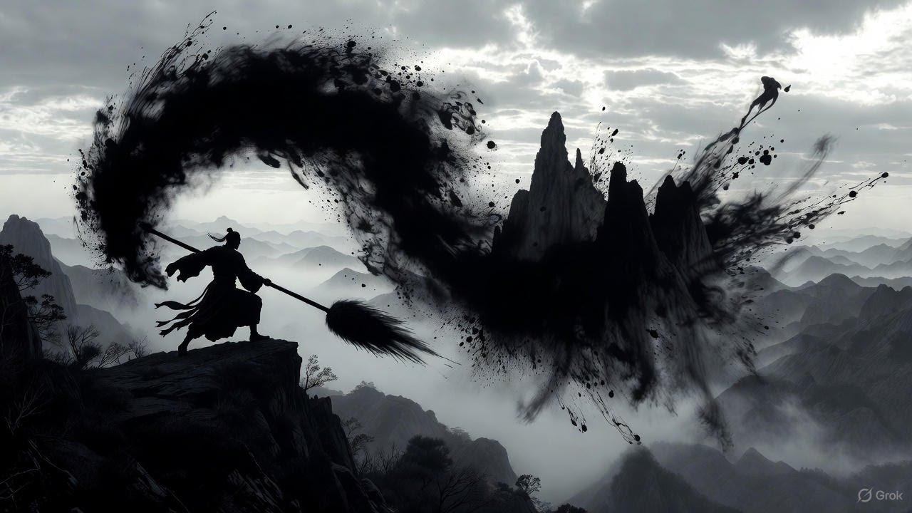 潑墨 (Splashed Ink) - 鏡像裡的虛實對決 | Suno AI 原創古風饒舌 | 歌詞版