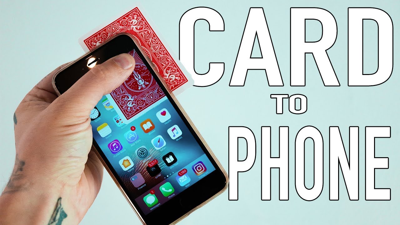 How to PLUCK a playing card OUT of YOUR PHONE!!