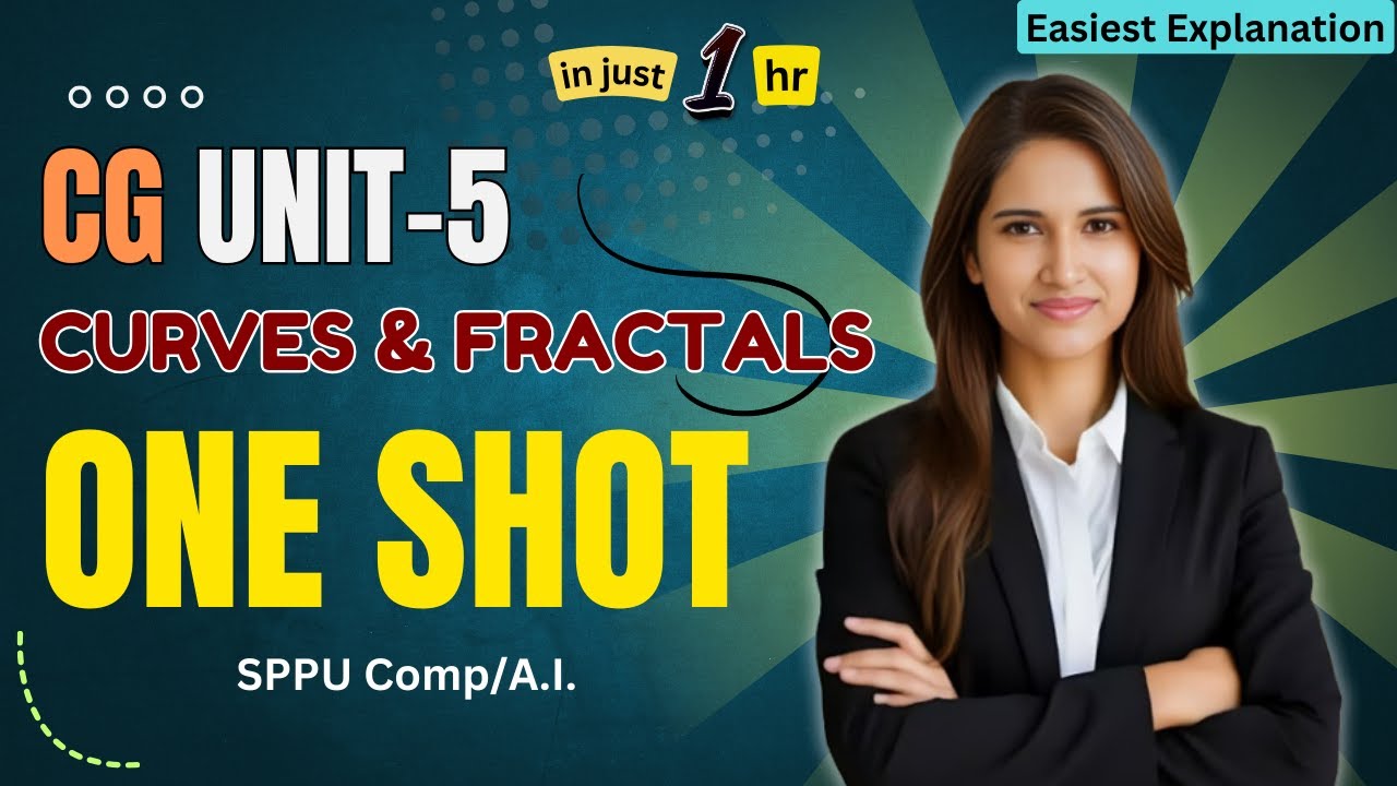 CG Unit 5 Curves & Fractals | Complete ONE SHOT | Easiest Explanation | SPPU Comp/AI