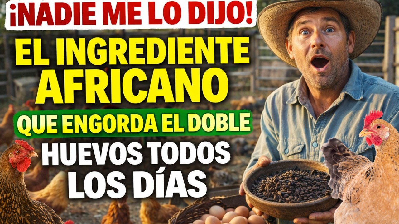 Nadie me lo dijo! El ingrediente africano que engorda el doble a mis gallinas y huevos todo los dias
