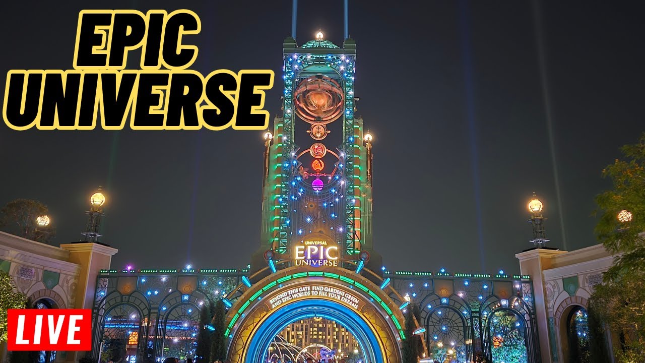 🔴Live:  EPIC Universe Monday Night walk around the park Universal Studios Orlando 8/4/2025