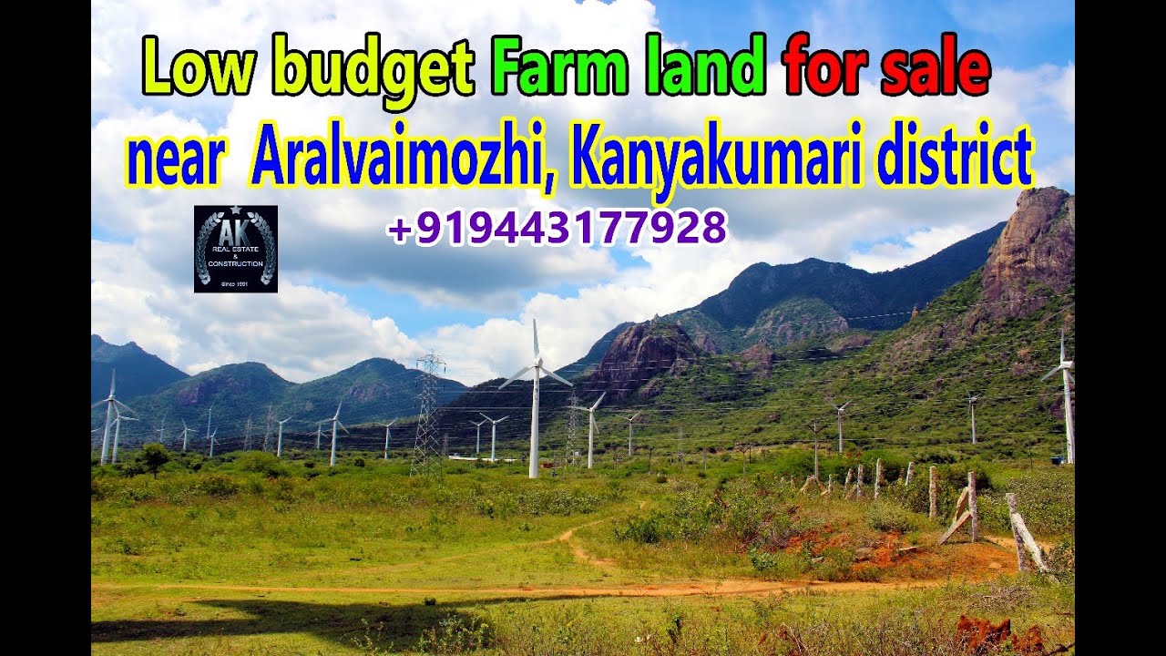 Low budget farm land for sale near Aralvaimozhi, Kanyakumari district. Contact: +919443177928