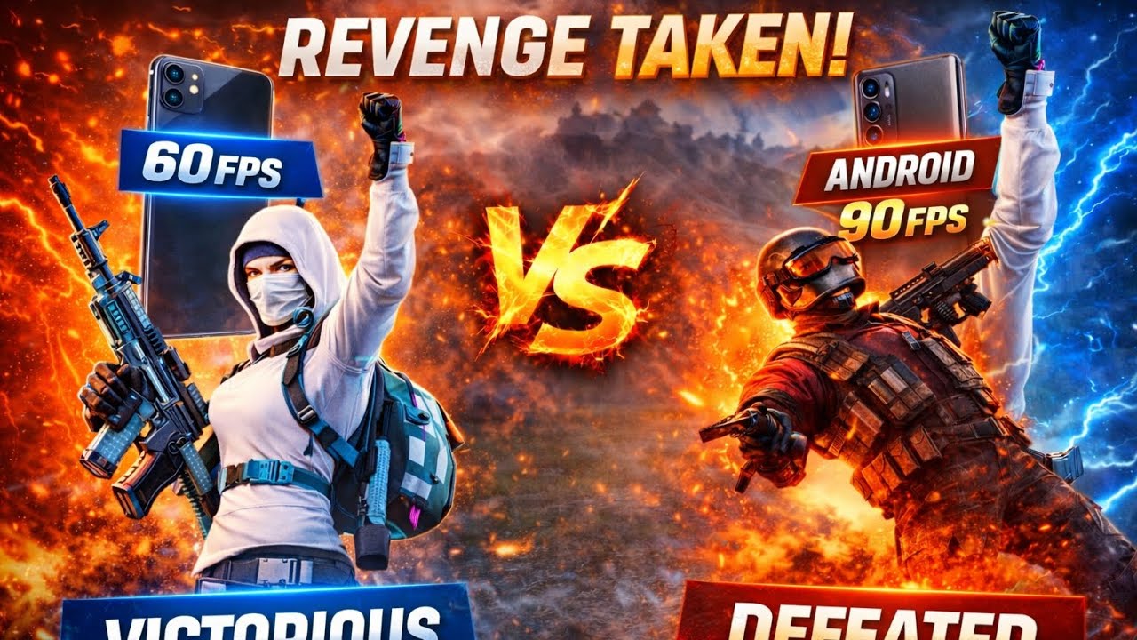 REVENGE TAKEN 😈 | iPhone 11 (60FPS) vs 90FPS Android 1v1